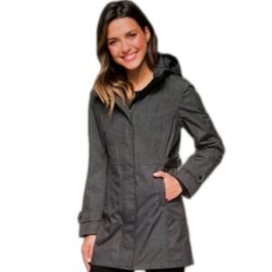 Kirkland Signature ~Woman Size XL~ Black Trench Coat Hooded.